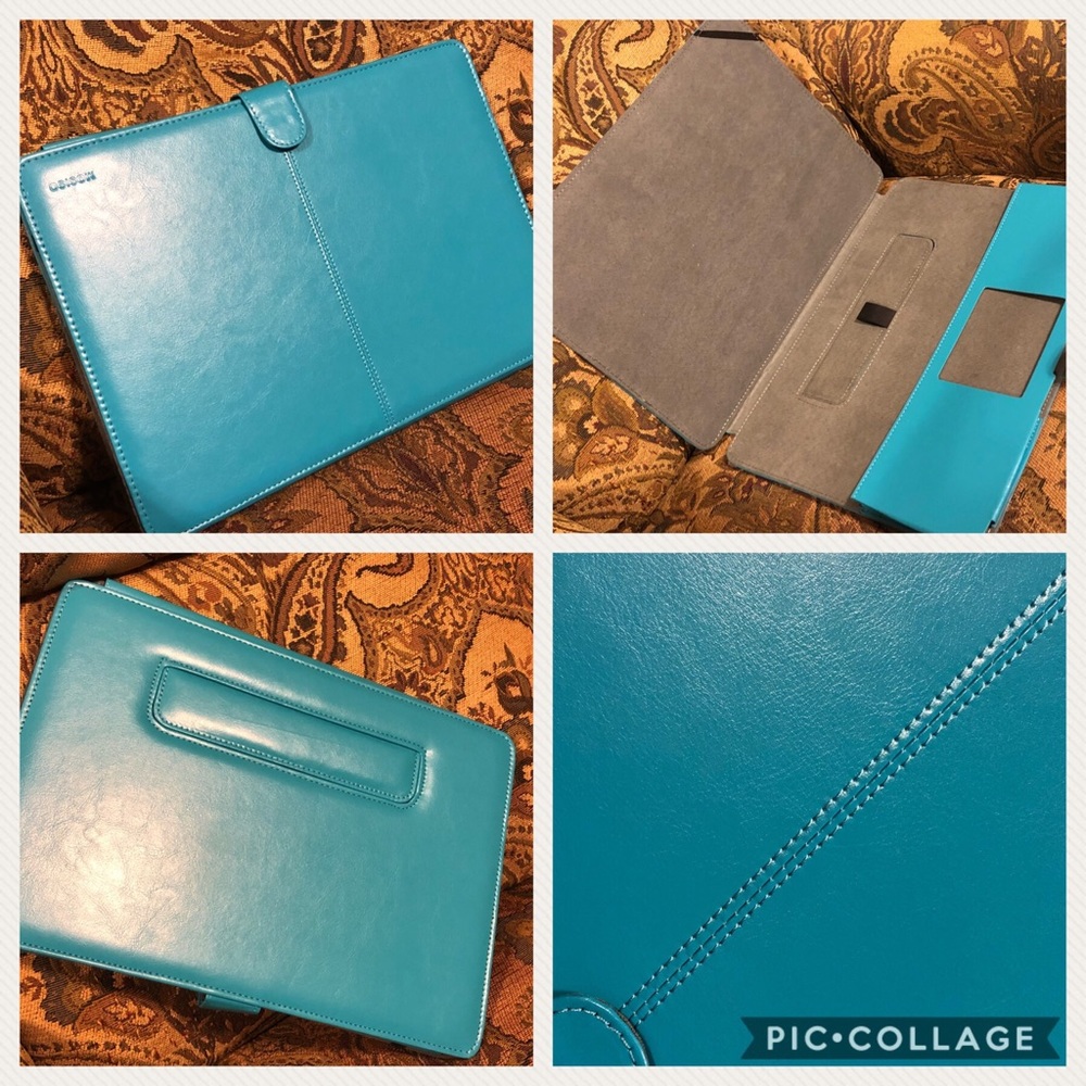 MacBook PU Leather Sleeve- aqua